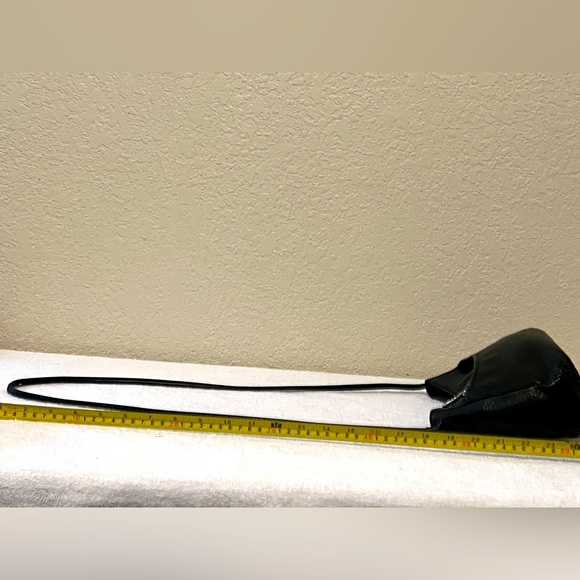 Fossil Vintage Purse Black Leather Small Crossbody Bag Key Charm Shoulder - Picture 7 of 10